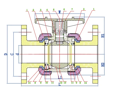 UPVC Flanged Manual Ball Valve